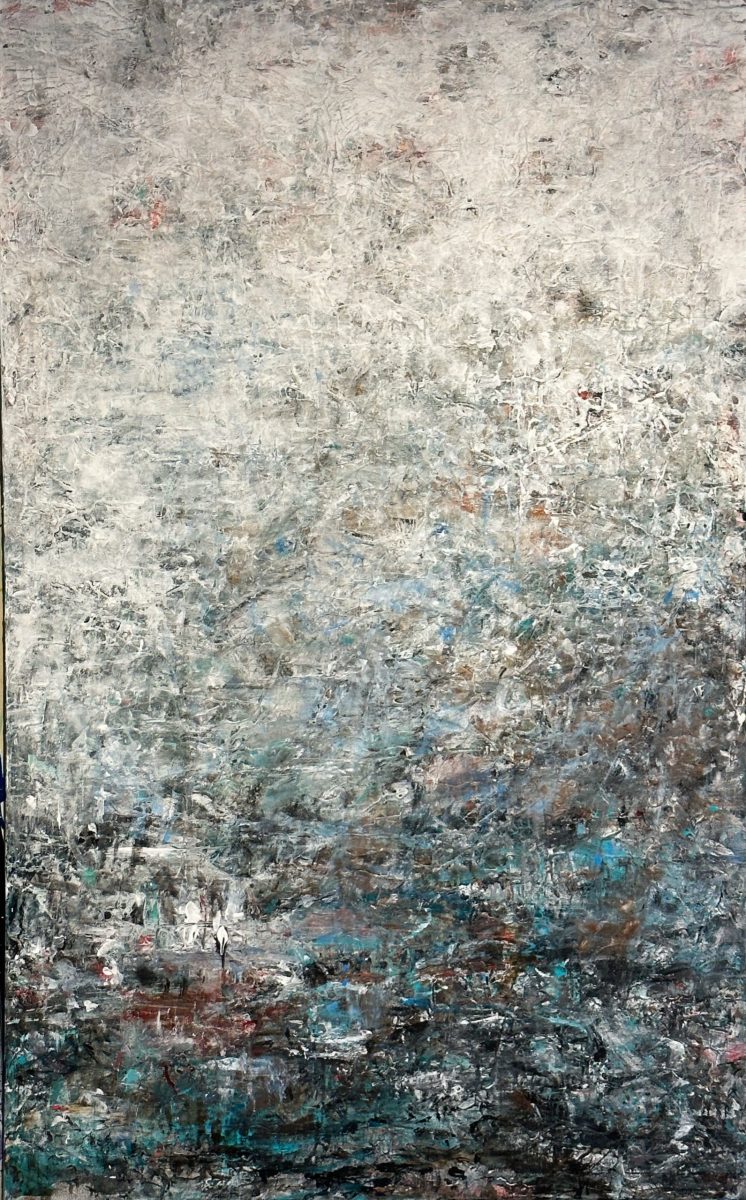 Christine Laubach "Elements #2" 48x30' acrylic on canvas$3000