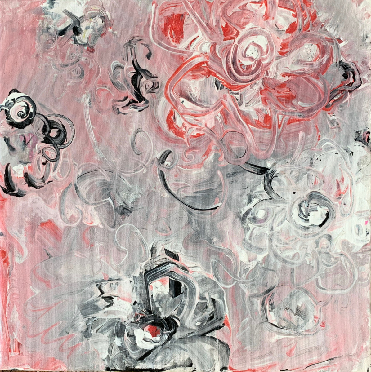 Pinky3, 12x12 acrylic on canvas$900