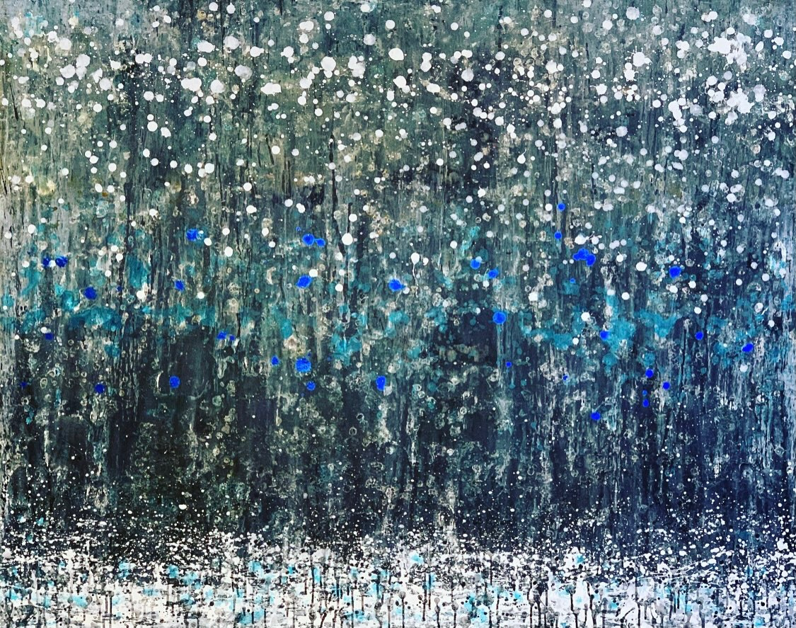 Significant precipitation 60x48H"-acrylic-on-canvas$4200