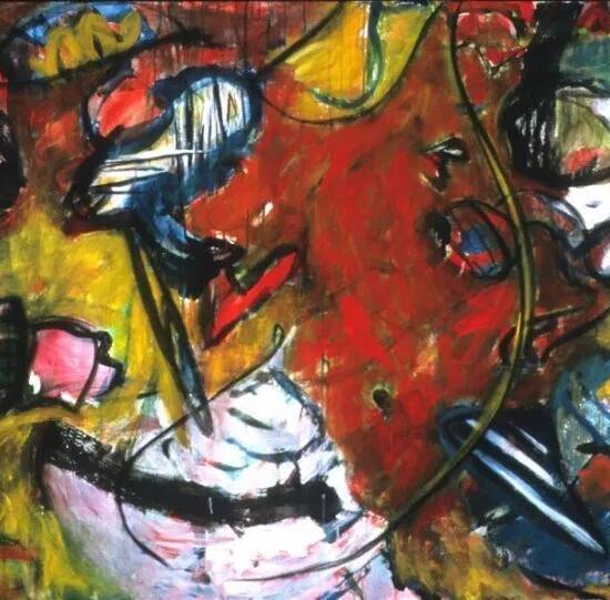 sold-Impromptu Symphony, 72"x48" mixed media on canvas