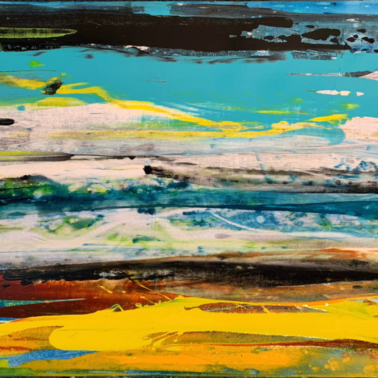 sold-Exploring horizons #1, acrylic on cotton,36x24