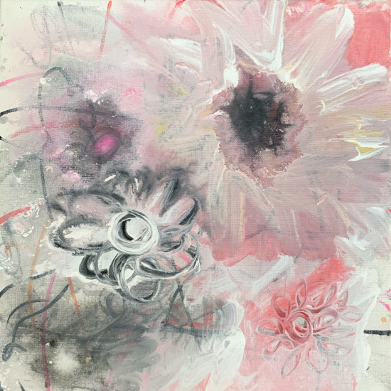 sold-Pinky 1, 12x12 acrylic on canvas