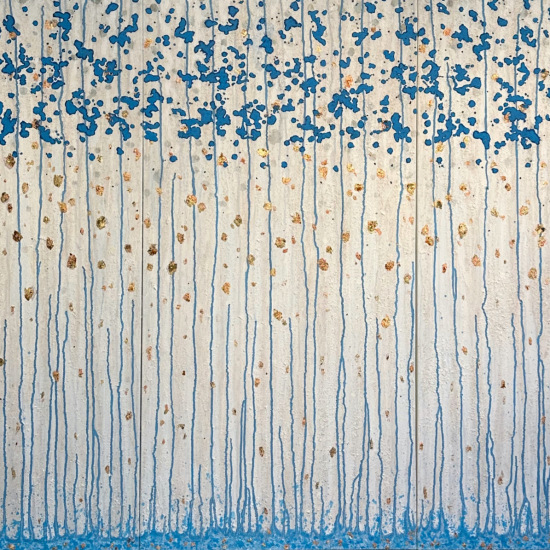 Christine-Laubach-"Infinite-Tide"-48x72"-triptych-mixed-media-goldcopperacrylic-on-canvas-2
