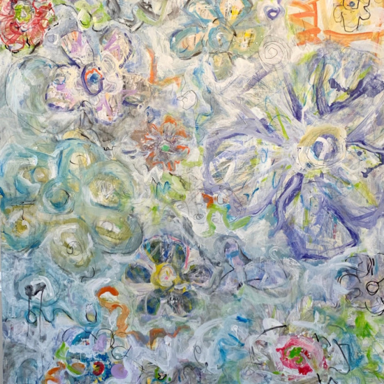 Bouquet 60hx48"acrylic on canvas