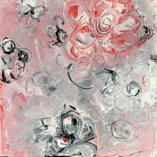 sold-Pinky3, 12x12 acrylic on canvas