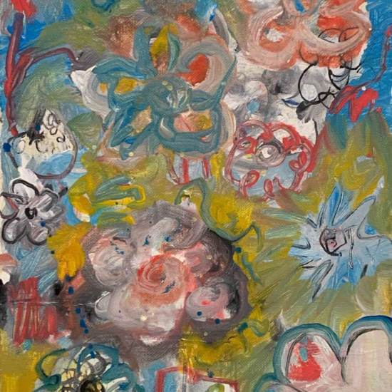 Sold “Windy flowers 3”, 11”x14”, Acrylic on canvas